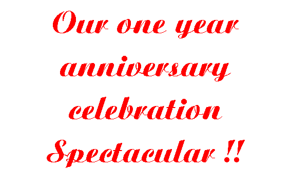 Our one year anniversary celebration  Spectacular !!
