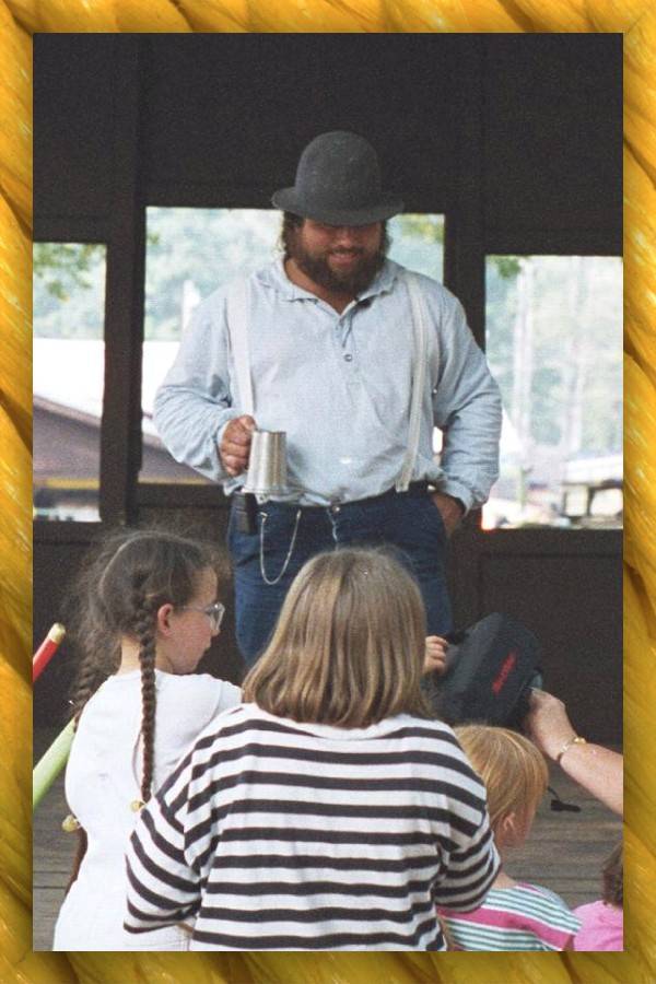 A photo of Sean K. Miller as Gib Morgan, 
The Minstral of the Oil Region